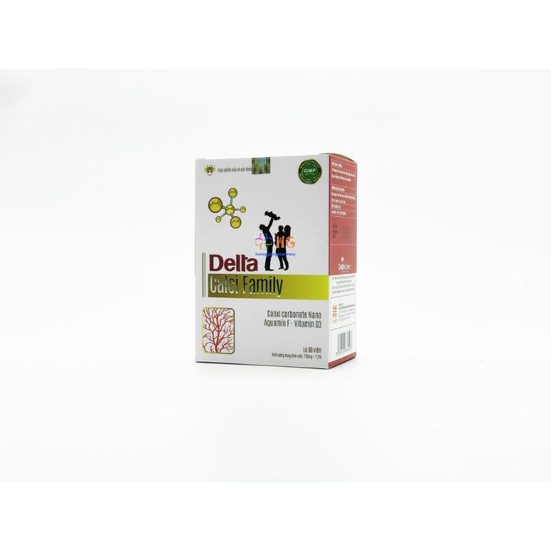 Delta Calci Family - Bổ sung Canxi và Vitamin D3, K2 giúp xương răng chắc khỏe