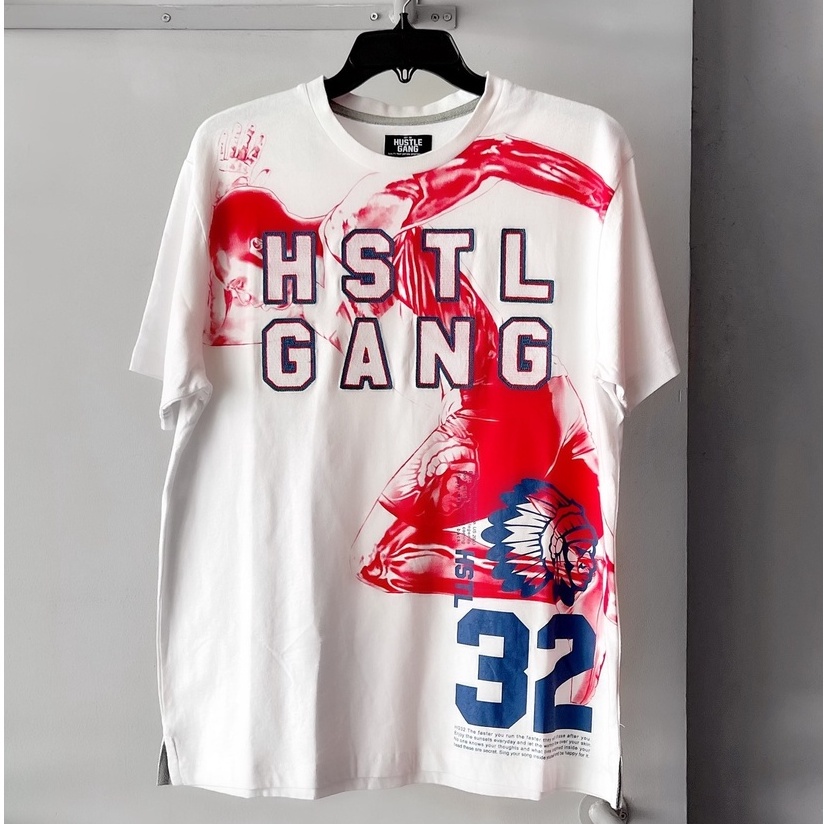 Áo thun Hustle Gang-Trắng