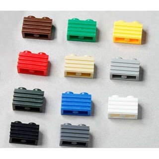 Gạch Lego khối 1 x 2 có nhiều rãnh / Lego Part 2877: Brick, Modified 1 x 2 with Flutes