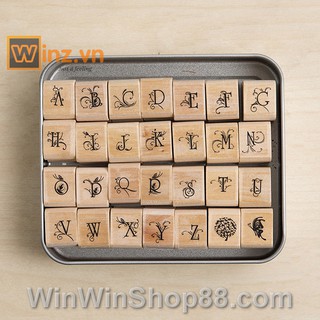 Bộ con dấu Alphabet (hộp thiếc) - Muasamhot1208