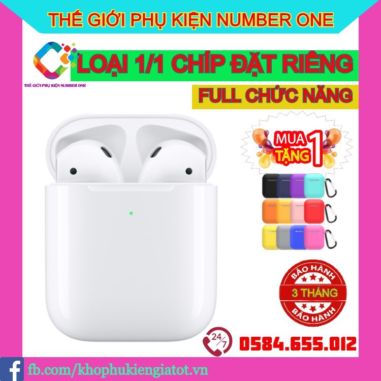 Tai nghe Bluetooth TWS Airpoqs 2 Version 2020 Phiên Bản Cao Cấp Nhất Chip Đặt Riêng Đổi Tên,Định Vị GPS