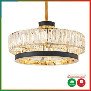 Chùm Pha Lê Cao Cấp Màu Vàng Gold Phi 600