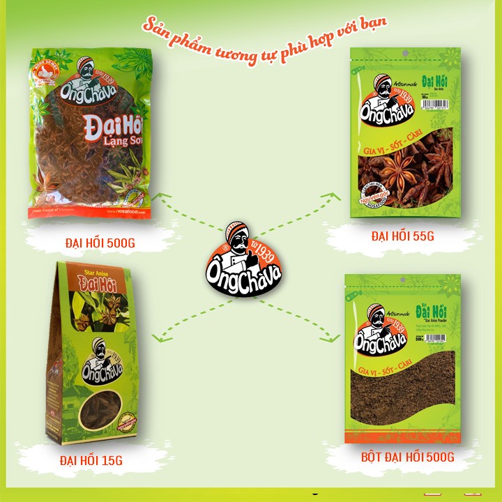 Combo 02 Túi Đại Hồi (Hoa Hồi) Ông Chà Và 500gr( Star Anise)