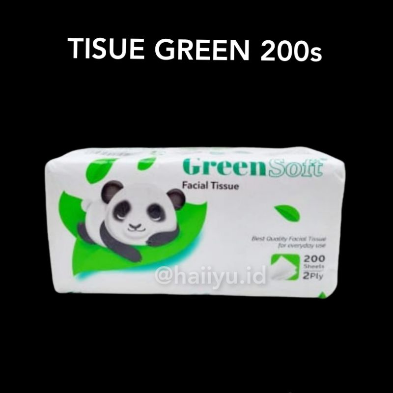 Set 200 Khăn Giấy Mềm Màu Xanh Lá Cây Cỡ Lớn