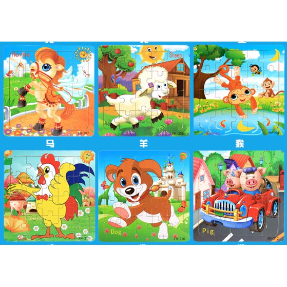 Tranh ghép hình puzzle gỗ 20 mảnh loại đẹp