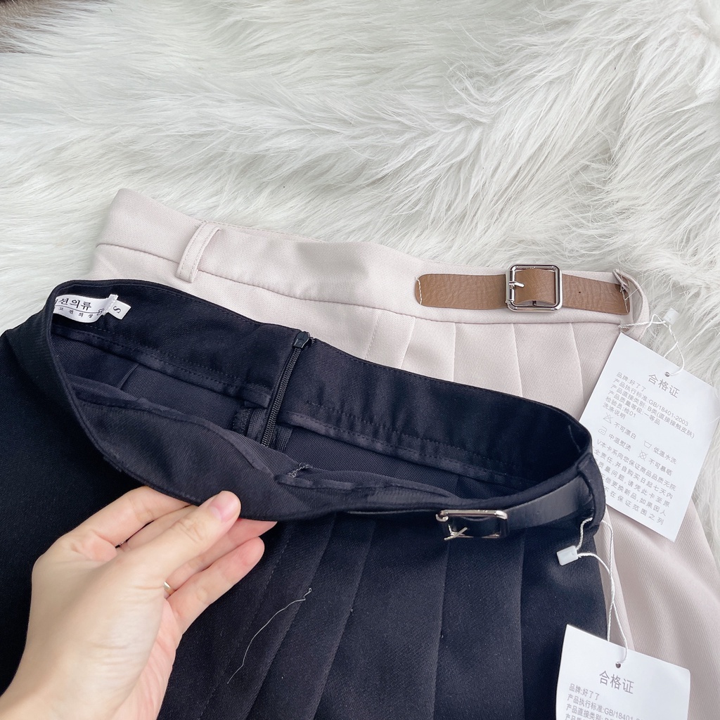 CHÂN VÁY XẾP LY NGẮN QUỐC DÂN dáng chữ A lưng cao phong cách tennis