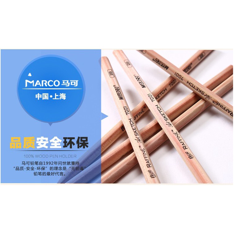 Bút chì 3B-9B vẽ tranh và phác thảo chuyên nghiệp thân gỗ dòng 7001