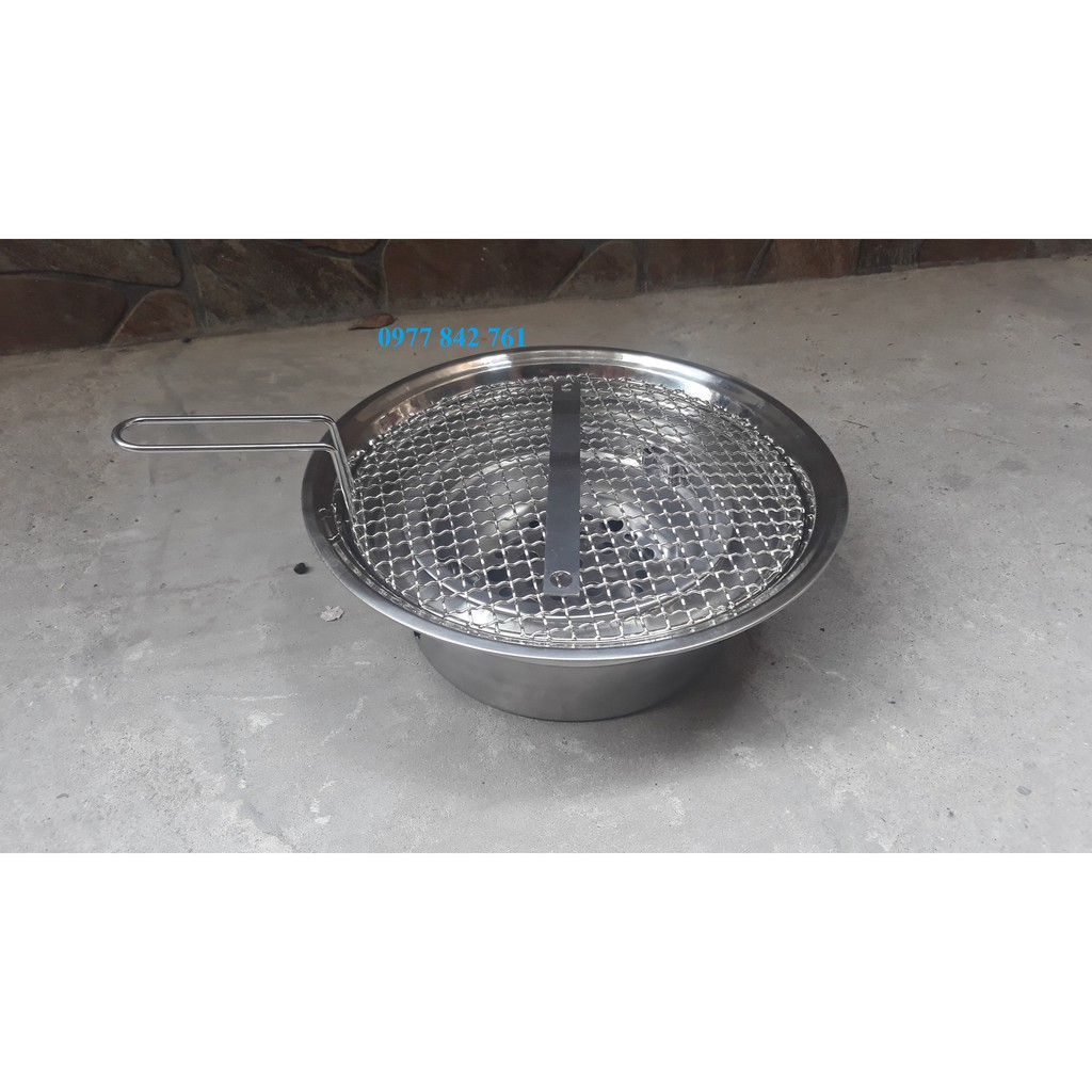 Lò nướng than hoa âm bàn giá rẻ chất liệu inox cao cấp