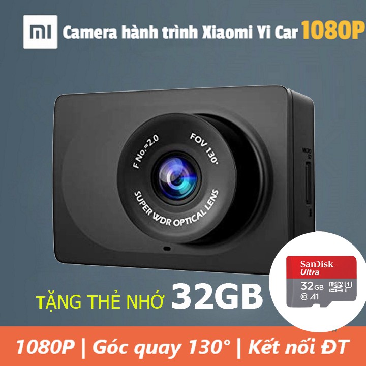 Camera hành trình Xiaomi Yi Car DVR Bản 2019 - Camera hành trình Full HD 1080P giá rẻ cho ô tô xe hơi