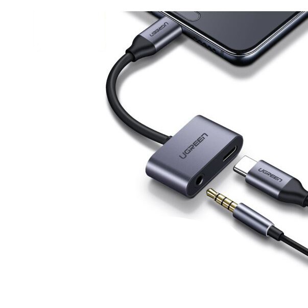 Cáp USB-C to Audio 3.5mm Hỗ Trợ Cổng Sạc Ugreen 50596