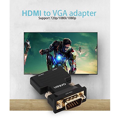 HDMI to VGA, Active HDMI Female to VGA Male Adapter with 3.5mm Jack for Digital