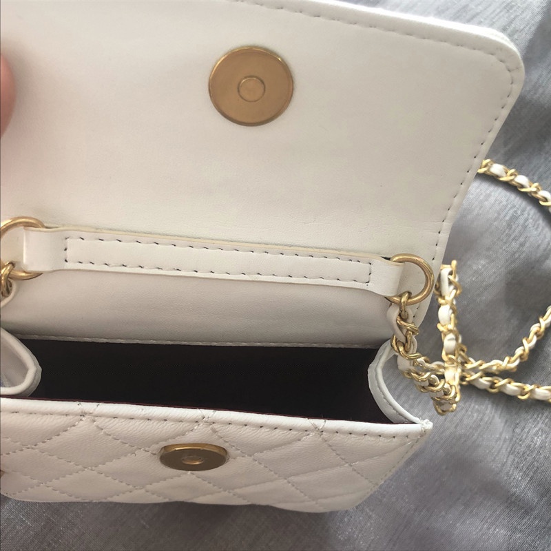 Túi xách IELGY Jinzhu đeo vai dây xích đựng son môi bề mặt kim cương cho nữ