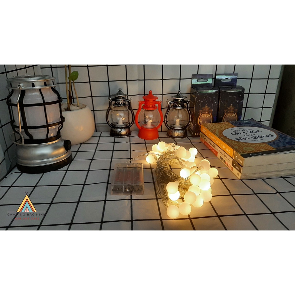 Dây led bi tròn trang trí lều trại dài 6m x 40 bóng