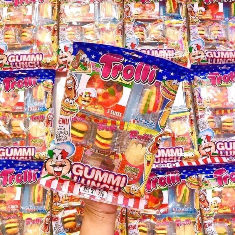 KẸO DẺO MIX TROLLI GUMMI LUNCH ĐỨC 77g