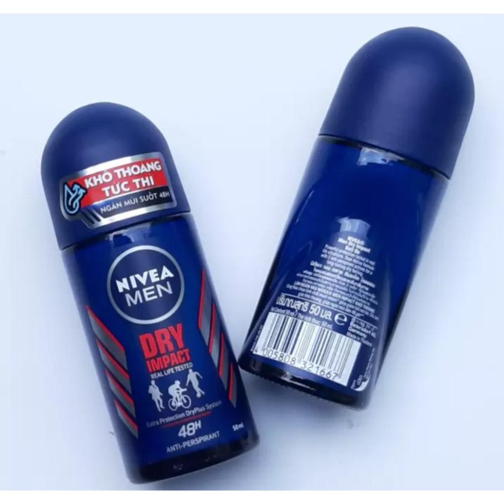 mailinh_4647 Lăn khử mùi nam Nivea men 50ml Deep | Black & White | Dry Impact | Silver protect | Amazon | Espresso