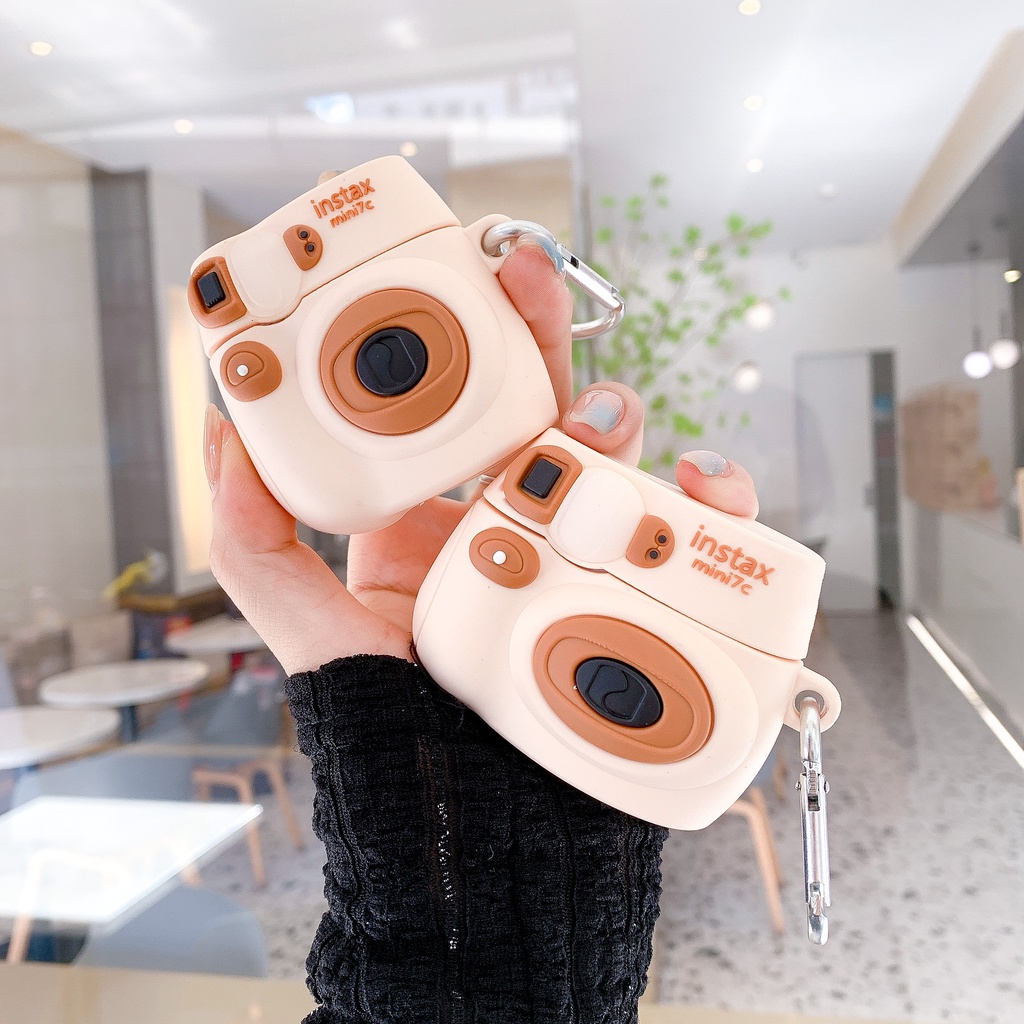 Ốp Bảo Vệ Hộp Đựng Tai Nghe Airpods 1/2/3 Hình Máy Ảnh One time Xinh Xắn