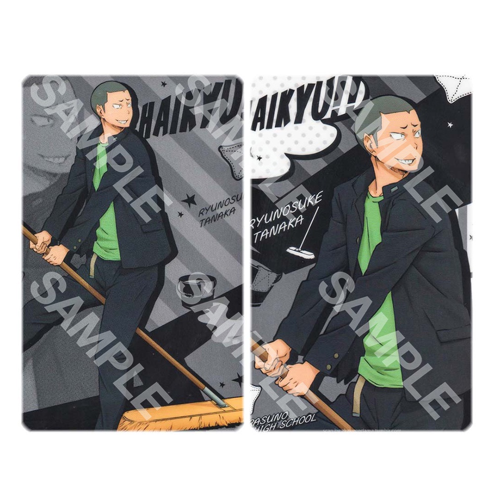 Ảnh card bo góc in hình HAIKYUU!! VUA BÓNG CHUYỀN ver CLEANING thẻ bo viền 5*8cm #