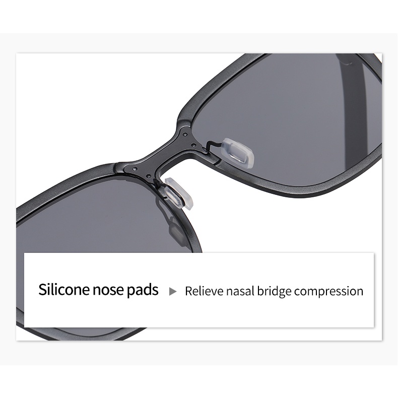 Kính mát phân cực Zelin bm7701 gọng nhôm từ tính hai màu thời trang unisex