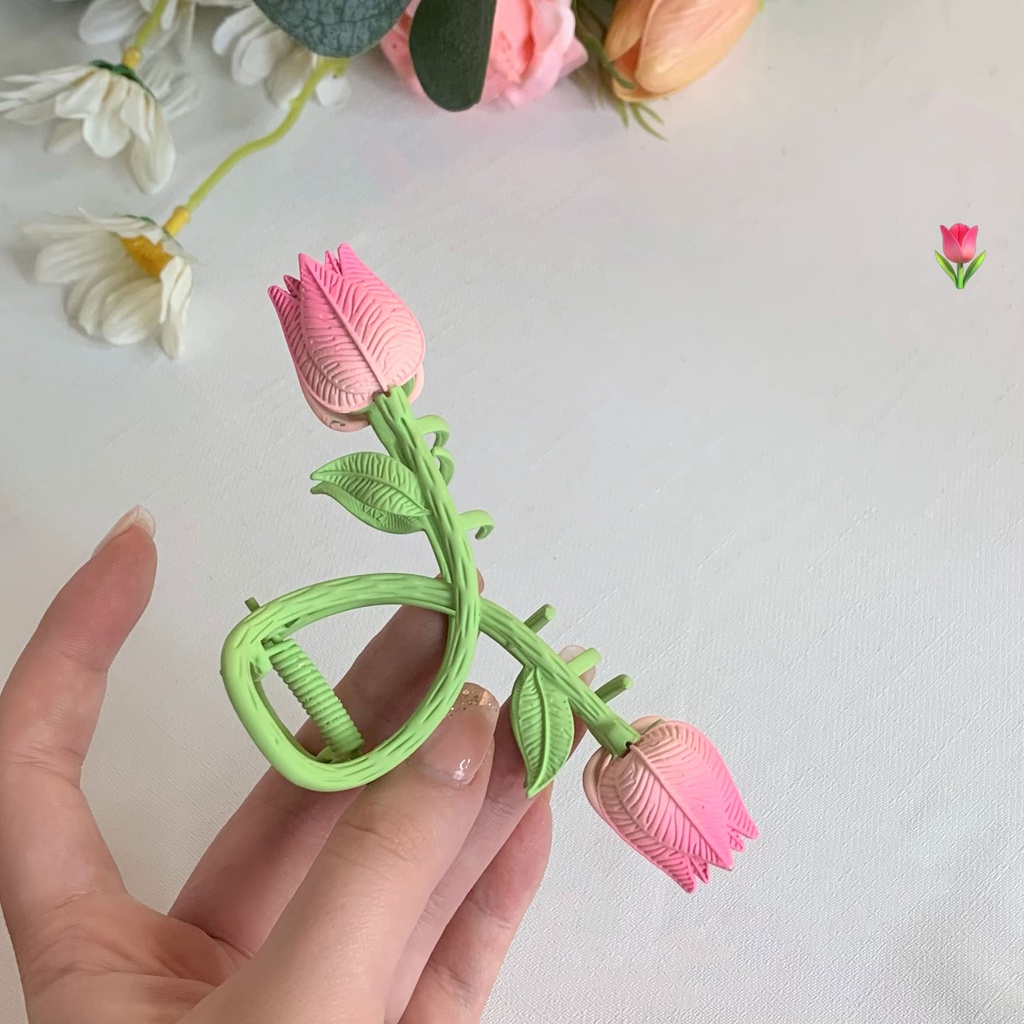 Kẹp Tóc Hình Hoa Tulip Thời Trang Hàn Quốc Cho Nữ