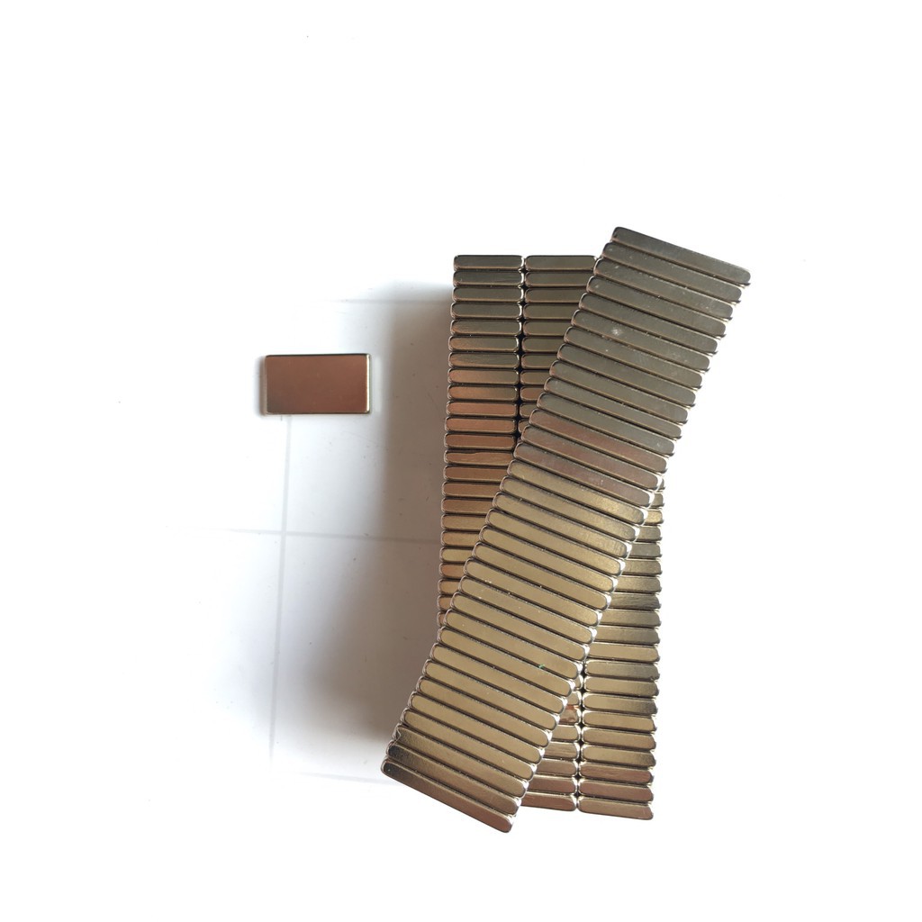 Nam châm đất hiếm 25x14x3mm, nam châm trắng hình chữ nhật
