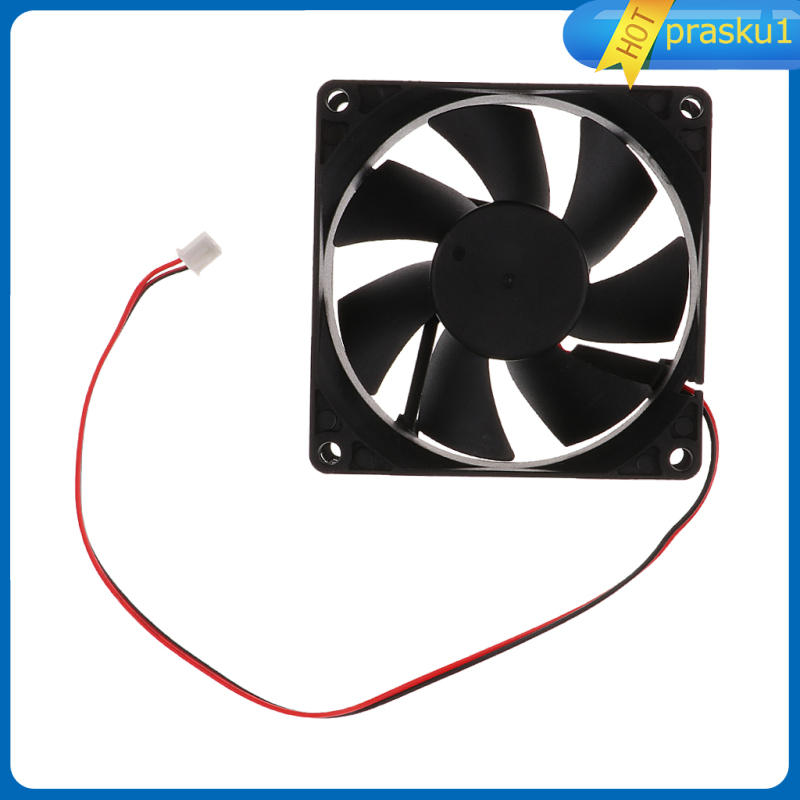 [PRASKU1]1Pack 80mm Case Fan 12V DC PC CPU Computer Cooling Fan   2Pin 8025