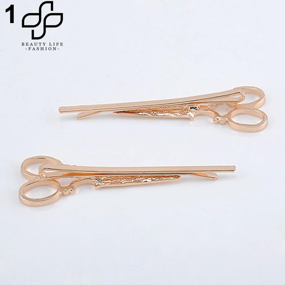 Bộ 2 kẹp tóc cùng màu hình cây kéo độc đáo