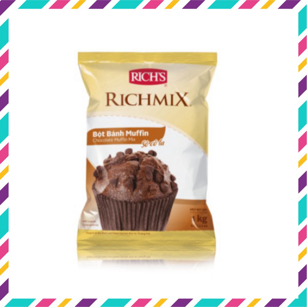 Bột bánh Muffin vị Socola Rich gói 1kg