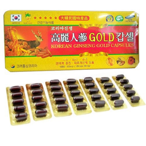 Khuyến mại   Viên Đạm Tổng Hợp Hồng Sâm Nhung Hươu Linh Chi Gold 120 viên