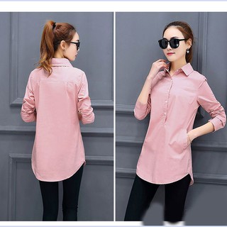 Áo Sơ Mi Nữ Form Dài Thanh Lịch