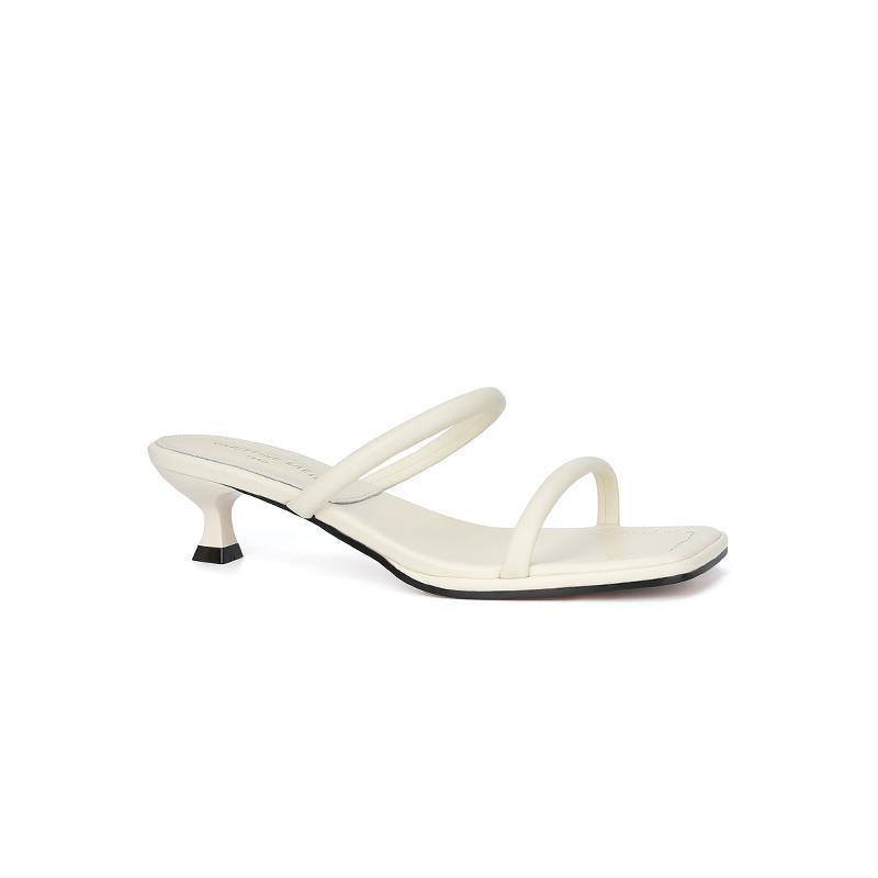 Sandal cao 4 phân mũi vuông 2 quai tròn mảnh soang choảnh