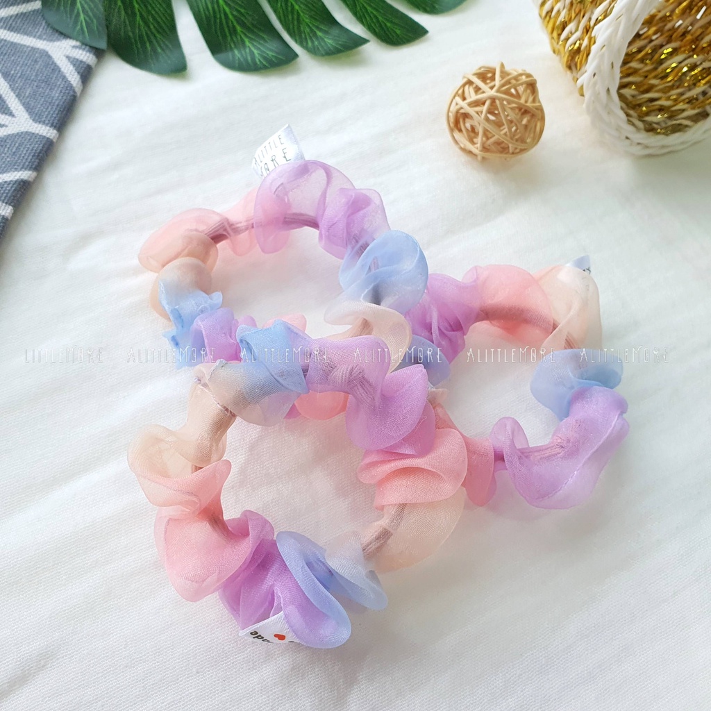 Dây Buộc Tóc Scrunchies Mini AlittleMORE Nhỏ Xinh Vải Cao Cấp Cột Tóc Đẹp