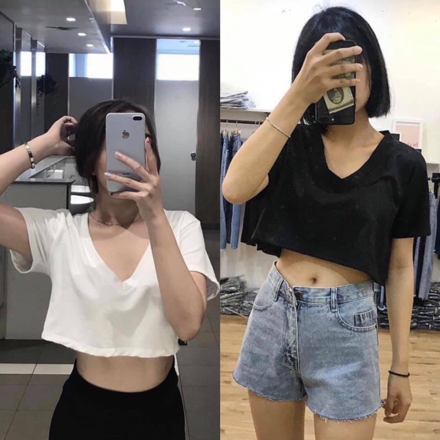 ÁO CROPTOP CỔ TIM