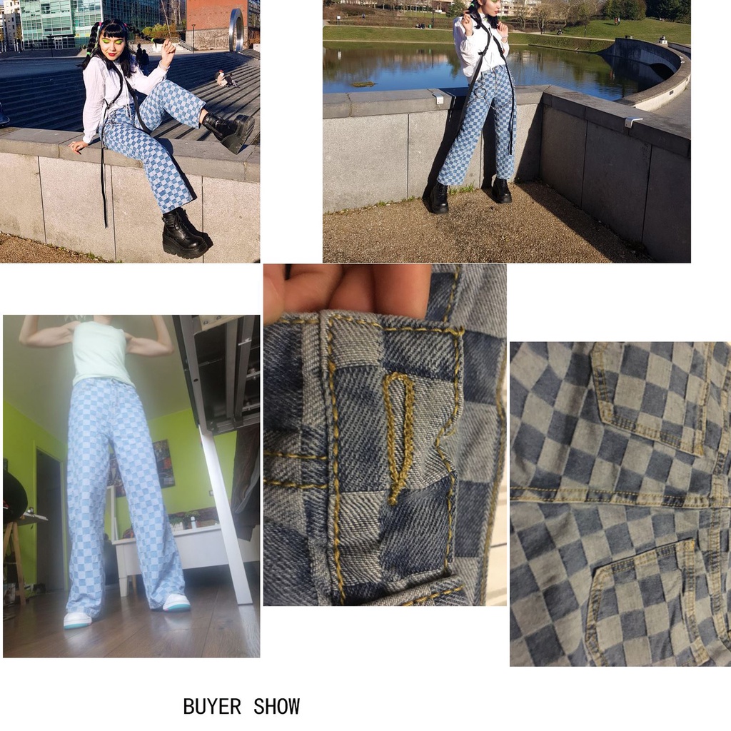 Quần Jeans Dài Ống Rộng Thời Trang Dành Cho Nữ