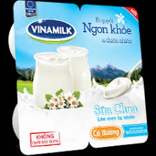 Lốc 4 hộp sữa chua có đường Vinamilk 100g