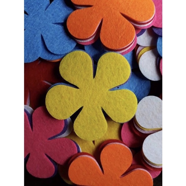 Hoa nỉ cắt sẵn túi 100 bông