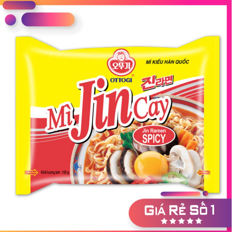 Mì Jin Ramen không cay / cay Ottogi gói 120g