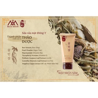 Sữa Rửa Mặt Mật - Nhân Sâm 36 Vị MEEA ORIGIN (80ml)
