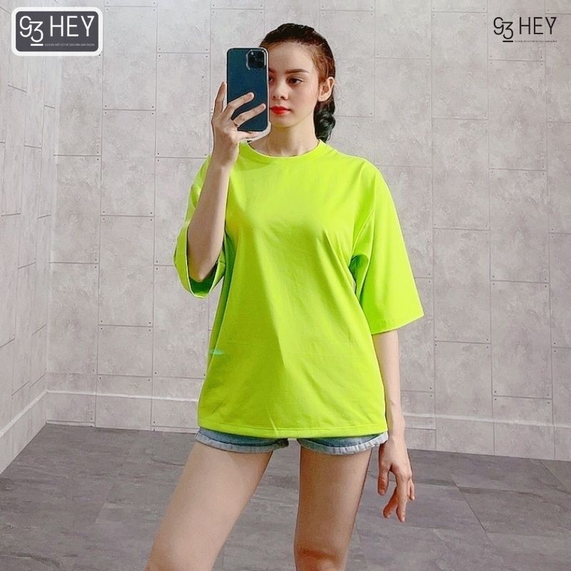 Áo Thun Tay Lỡ Unisex Phông Trơn Basic Form Rộng Mềm Mịn Cho Nam Nữ Thương Hiệu 93HEY ATL01