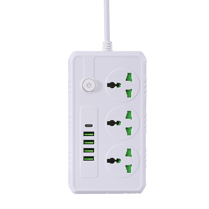 Ổ Cắm Điện Xiaomi POWER B09 Auto Max 3.4A 3 Cổng Nguồn 4 USB 5V sạc nhanh 1 TYPE C thế hệ mới