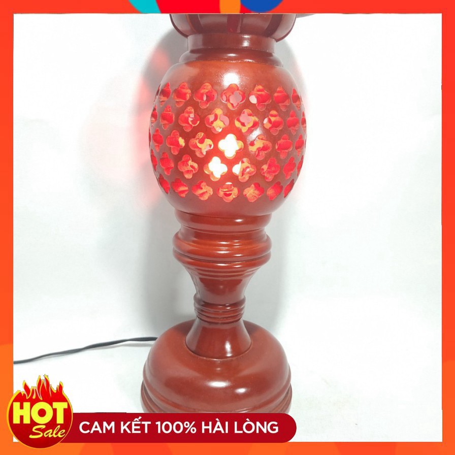 ((SIÊU HOT )) BỘ ĐÔI ĐÈN THỜ  ÀM BẰNG GỖ PHONG THỦY- KÈM BÓNG THỜ ( LOẠI CAO 48CM) ẢNH THẬT ((SIÊU SALE))