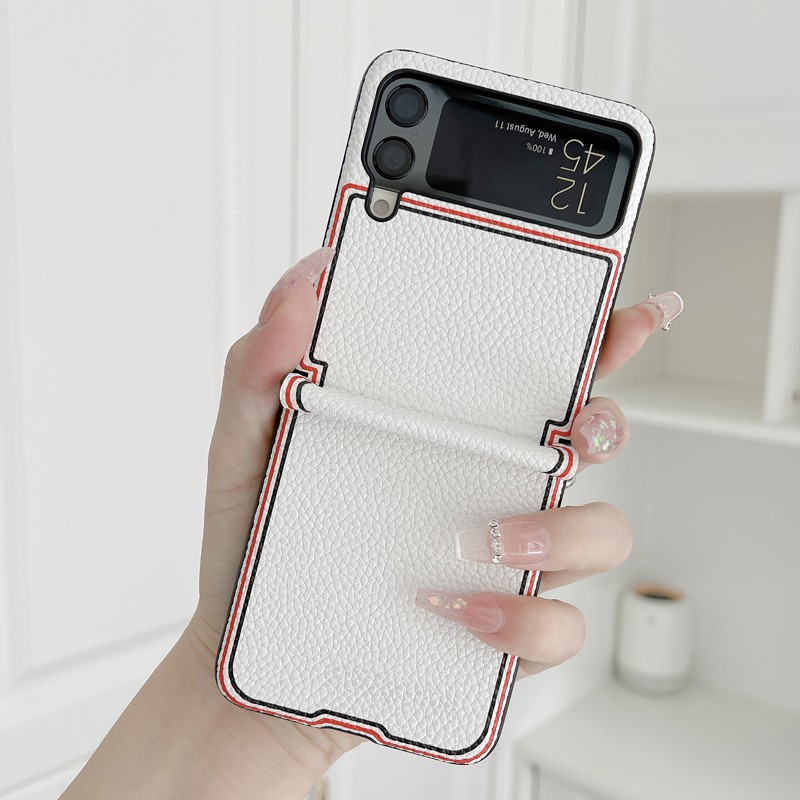 Ốp điện thoại chống sốc họa tiết kẻ sọc nhiều màu sắc và kiểu tùy chọn cho Samsung Galaxy Z Flip 3 5G
