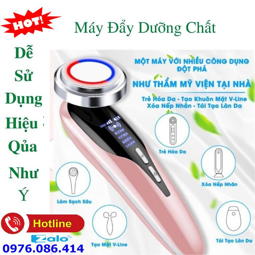 [BẢO HÀNH 1 NĂM]Máy di tinh chất - Máy đẩy dưỡng chất, Sạch Sâu, tẩy tế bào chết, giúp da sáng bóng