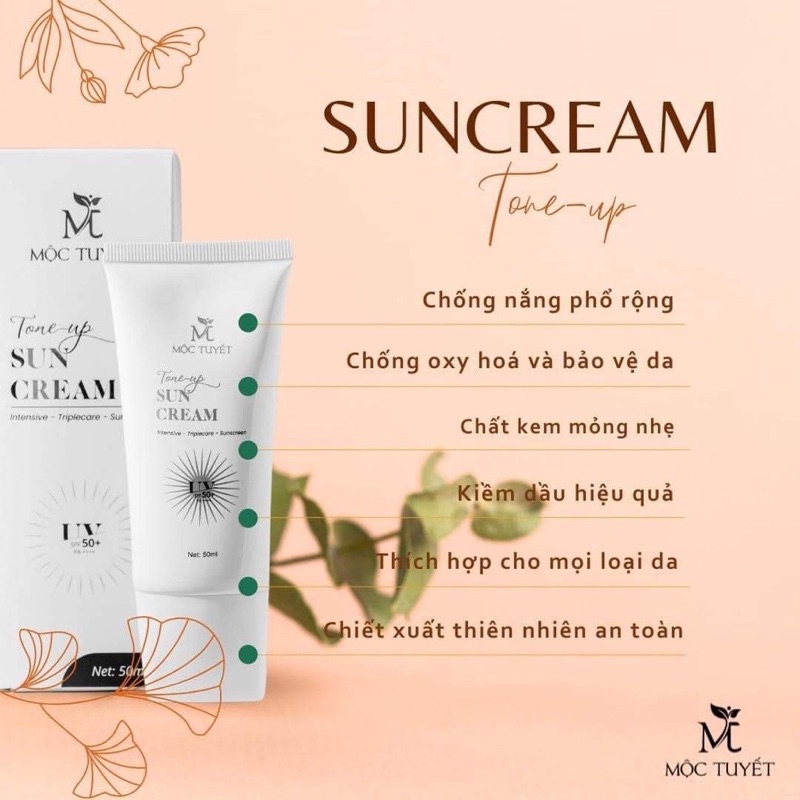 Kem chống nắng Mộc Tuyết Hàng Chuẩn
