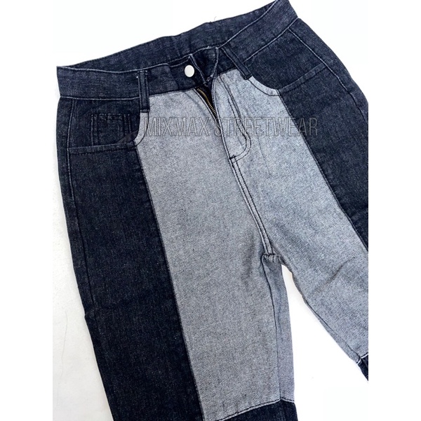 [ORDER+ẢNH THẬT] Quần bò jeans ống rộng oversize hiphop phối màu đậm nhạt Ulzzang siêu chất ❤️ | WebRaoVat - webraovat.net.vn