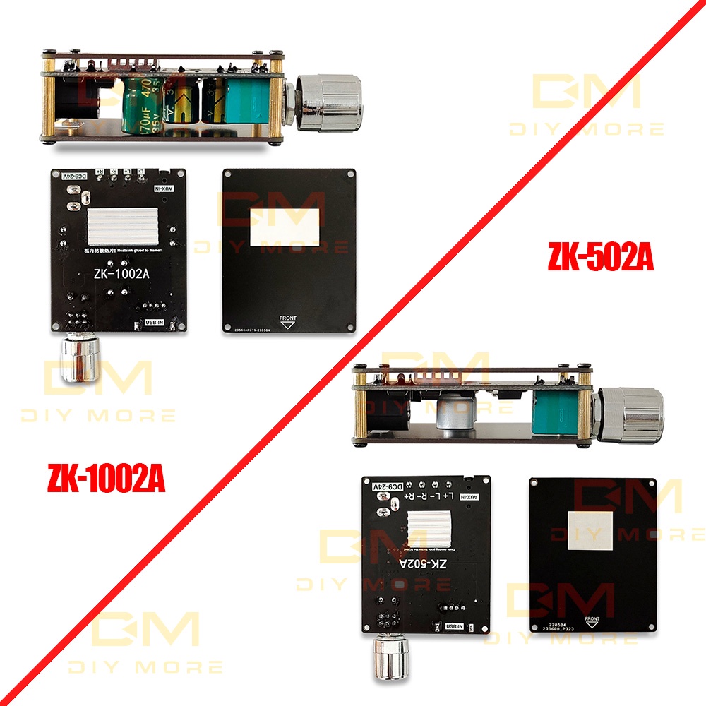 Mô đun khuếch đại âm thanh kỹ thuật số pcbfun ZK-502A/ ZK-1002A kênh 2.0 50W+50W/ 100W+100W
