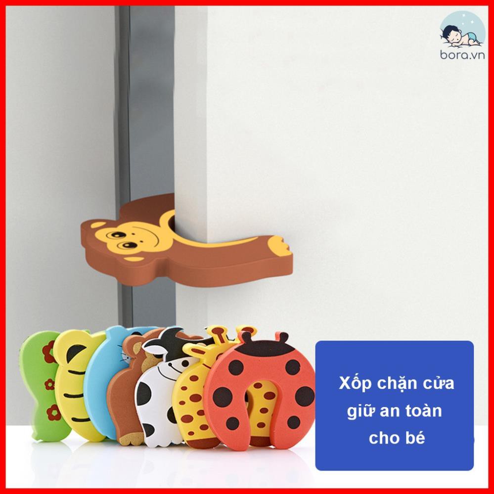 Xốp chặn cửa tránh kẹp tay cho bé - Miếng xốp chặn cửa an toàn hình thú