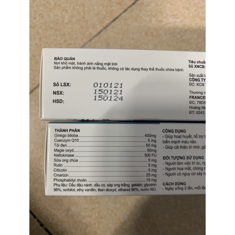 Viên uống bổ não Cerelon Forte Giúp bổ sung dưỡng chất cho não , tăng cường lưu thông máu, phòng ngừa tai biến