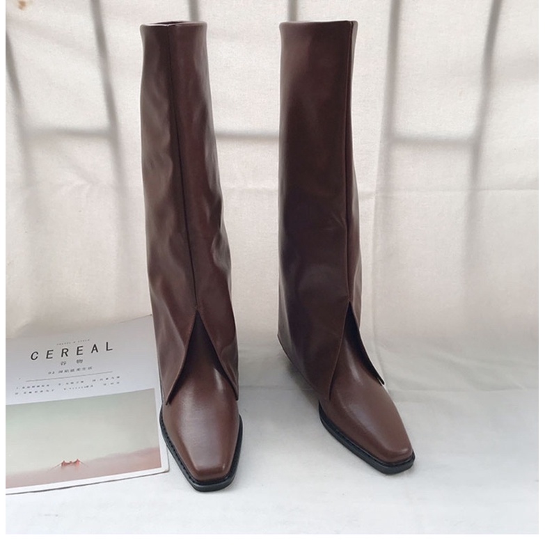 Boot cao cổ nữ Ulzzang Hàn quốc gót trụ order