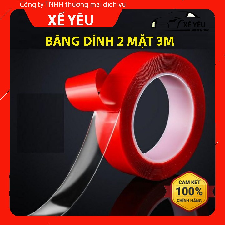 Băng Dính Hai Mặt – Băng Dính 3M – Cường Lực Siêu Dính Hai Mặt Đục Và Trong