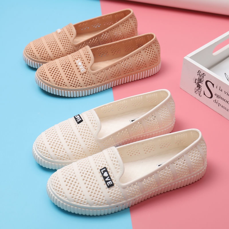 Giày Đế Bằng Chống Thấm Nước Thoáng Khí Cho Nữ